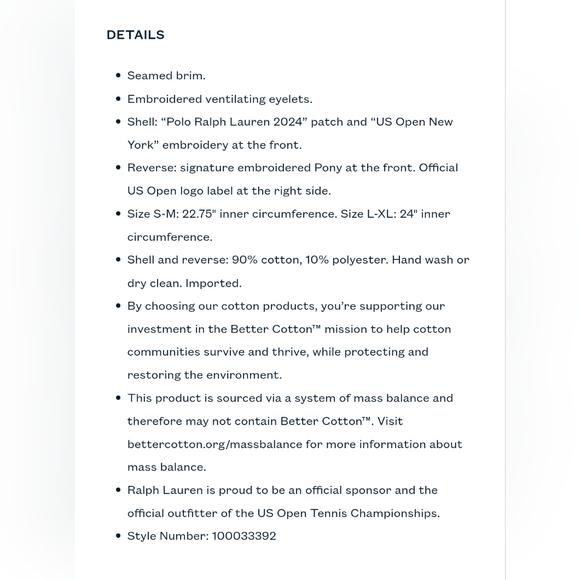 Polo Ralph Lauren Reversible Terrycloth 2024 US Open bucket hat - Picture 5 of 5